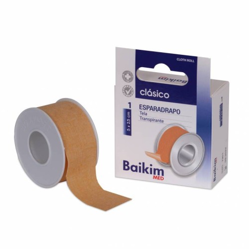 BAIKIM ESPARADRAPO TEJIDO 5 M X2,5 CMS C/24 APOSITOS Y ALGODON